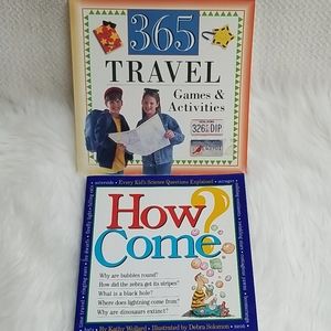 2 Kids books 365 travel games and How Come